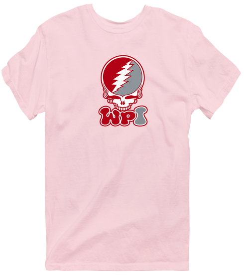 Worcester Poly Stealie Premium Unisex T-Shirt — Design: Worcester Polytechnic Institute — Light Pink