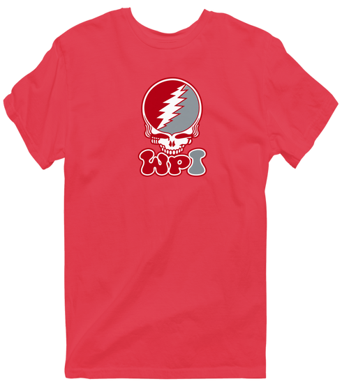 Worcester Poly Stealie Premium Unisex T-Shirt — Design: Worcester Polytechnic Institute — Heather Red