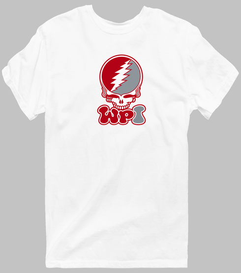 Worcester Poly Stealie Premium Unisex T-Shirt — Design: Worcester Polytechnic Institute — White