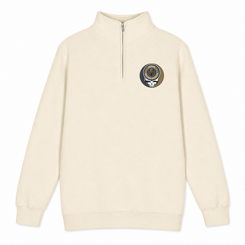 Vegas Golden Knights - Premium Grateful Dead Quarter-Zip Pullover - Sand - 1