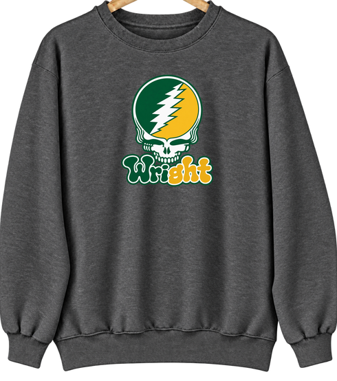 Wright State Stealie Premium Unisex Crewneck — Design: Wright State University — Dark Heather