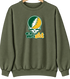 Wright State Stealie Premium Unisex Crewneck — Design: Wright State University — Military Green