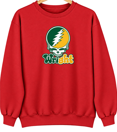 Wright State Stealie Premium Unisex Crewneck — Design: Wright State University — Red