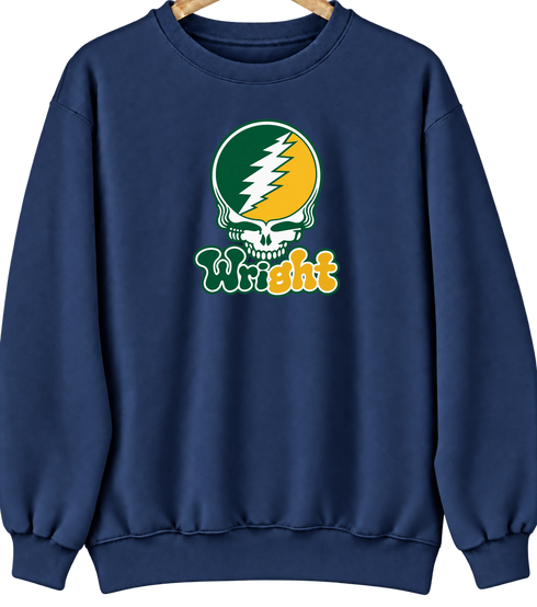 Wright State Stealie Premium Unisex Crewneck — Design: Wright State University — Navy