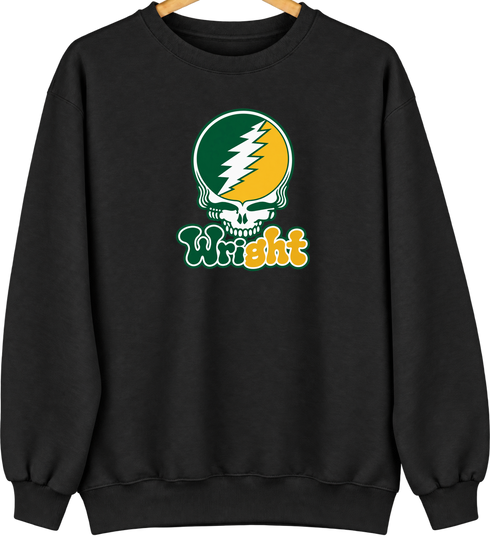 Wright State Stealie Premium Unisex Crewneck — Design: Wright State University — Black