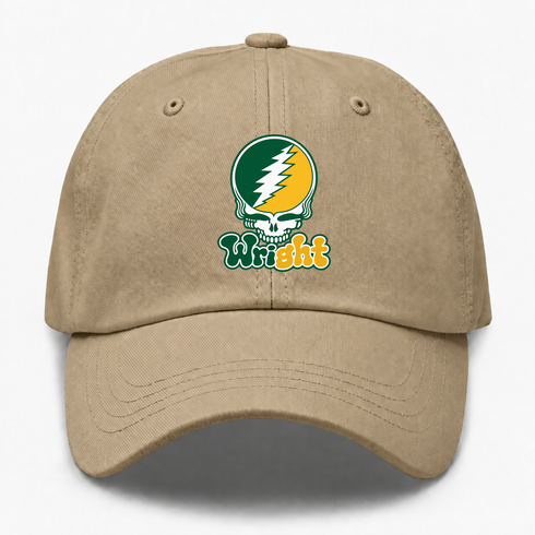 Wright State Stealie Premium Unisex Dad Hat — Design: Wright State University — Khaki