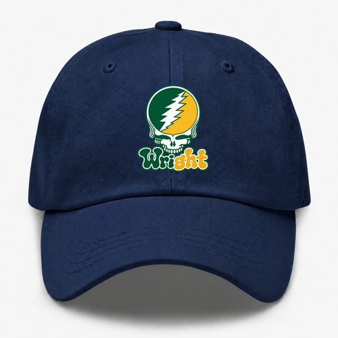 Wright State Stealie Premium Unisex Dad Hat — Design: Wright State University — Navy