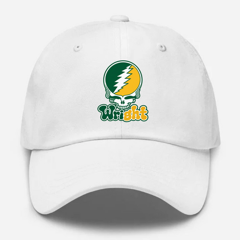 Wright State Stealie Premium Unisex Dad Hat — Design: Wright State University — White