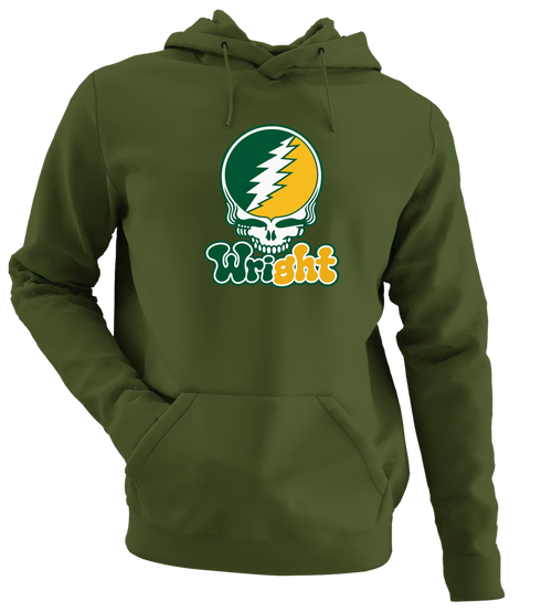 Wright State Stealie Premium Unisex Hoodie — Design: Wright State University — Military Green
