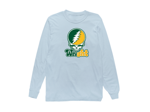 Wright State Stealie Premium Unisex Long-Sleeve — Design: Wright State University — Chambray