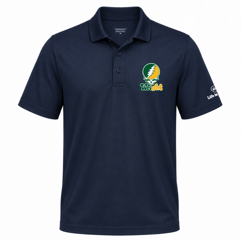 Wright State Stealie Premium Unisex Polo — Design: Wright State University — Navy