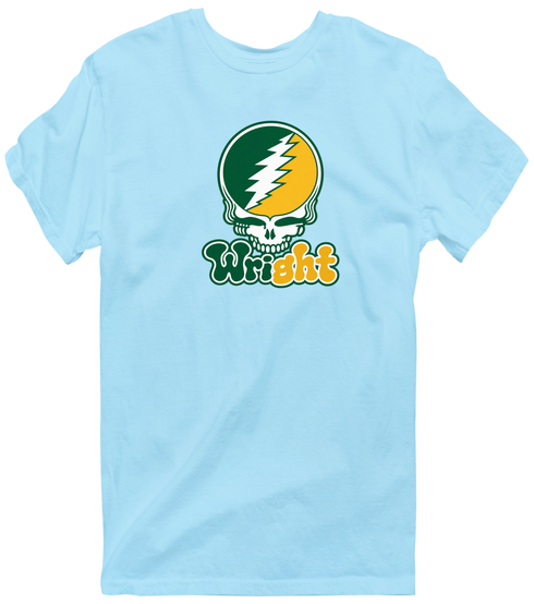 Wright State Stealie Premium Unisex T-Shirt — Design: Wright State University — Light Blue