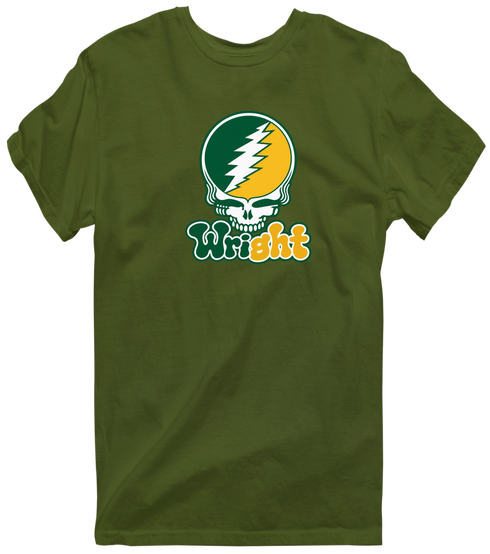 Wright State Stealie Premium Unisex T-Shirt — Design: Wright State University — Military Green