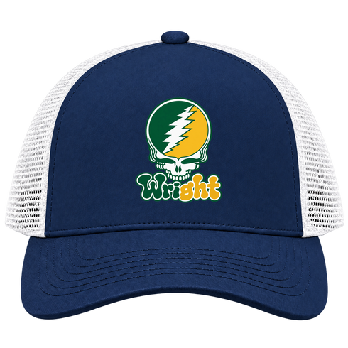 Wright State Stealie Premium Unisex Trucker Cap — Design: Wright State University — Navy/White