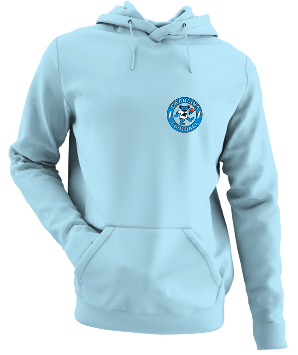 Carolina Football Dancing Bear - Premium Grateful Dead Left Chest Hoodie - Light Blue
