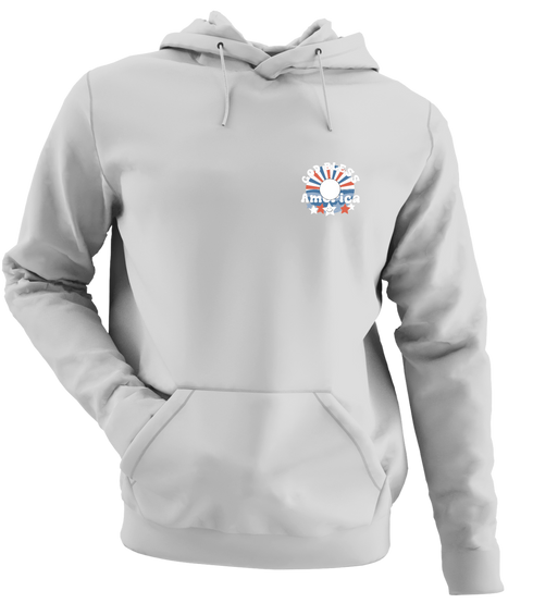 USA - Premium Grateful Dead Left Chest Hoodie - Sport Grey - 9