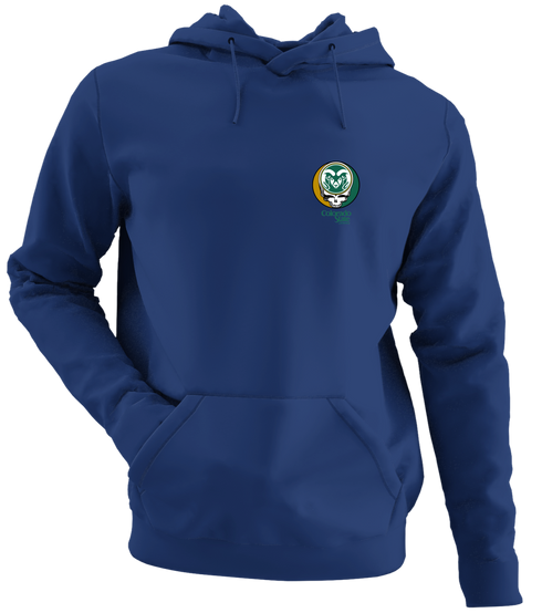 Colorado State University - Premium Grateful Dead Left Chest Hoodie - Navy - 2