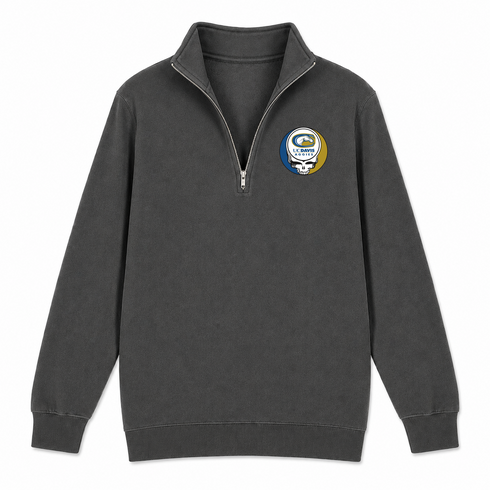 UC Davis - Premium Grateful Dead Quarter-Zip Pullover - Charcoal - 6