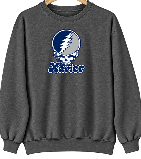 Xavier Stealie Premium Unisex Crewneck — Dark Heather