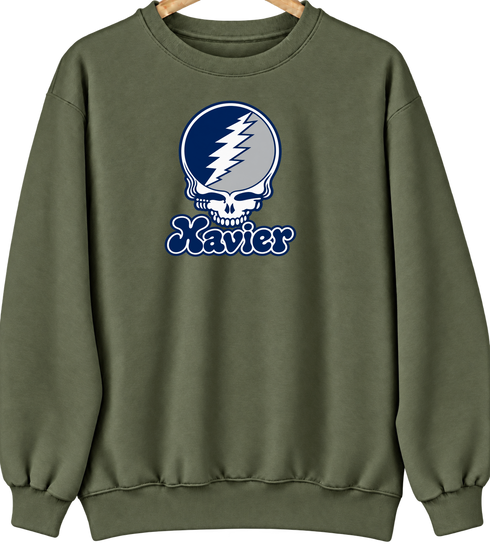 Xavier Stealie Premium Unisex Crewneck — Military Green