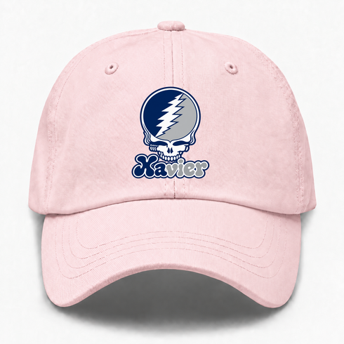 Xavier Stealie Premium Unisex Dad Hat — Design: Xavier University — Pink