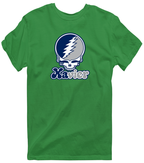 Xavier Stealie Premium Unisex T-Shirt — Design: Xavier University — Irish Green