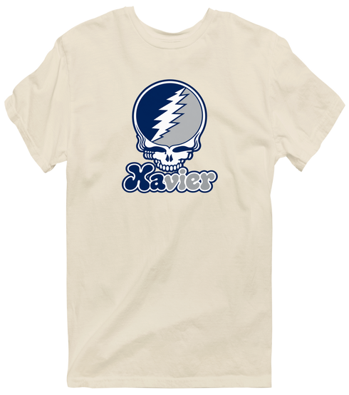 Xavier Stealie Premium Unisex T-Shirt — Design: Xavier University — Sand