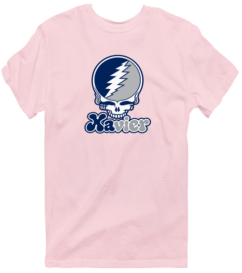 Xavier Stealie Premium Unisex T-Shirt — Design: Xavier University — Light Pink