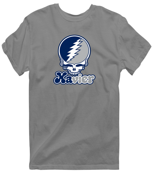 Xavier Stealie Premium Unisex T-Shirt — Design: Xavier University — Dark Heather
