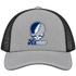 Xavier Stealie Premium Unisex Trucker Cap — Design: Xavier University — Heather Grey/Black