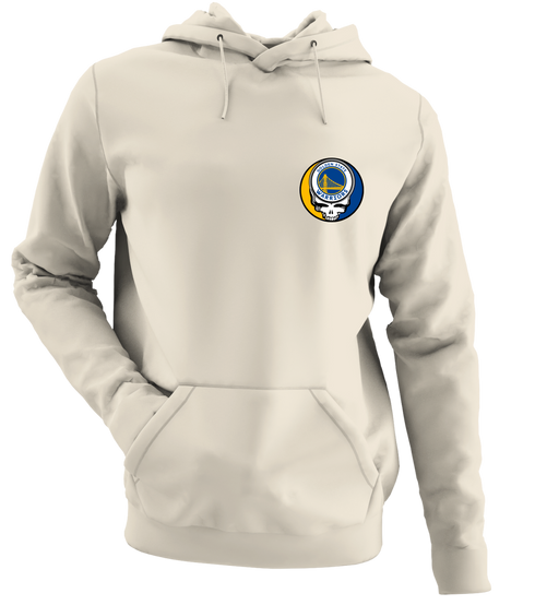 Golden State Warriors - Premium Grateful Dead Left Chest Hoodie - Sand - 3