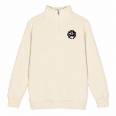 Arcadia University - Premium Grateful Dead Quarter-Zip Pullover - Sand - 1