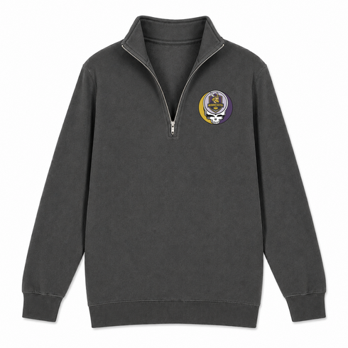 Minnesota Football - Premium Grateful Dead Quarter-Zip Pullover - Charcoal - 6