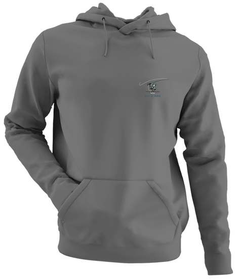Jerry' Fly Fishin' - Life is dead.® - Premium Grateful Dead Left Chest Hoodie - Charcoal - 8