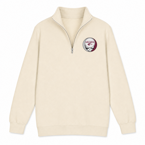 Southern Illinois - Premium Grateful Dead Quarter-Zip Pullover - Sand - 2
