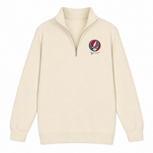 Washington State University - Premium Grateful Dead Quarter-Zip Pullover - Sand - 2
