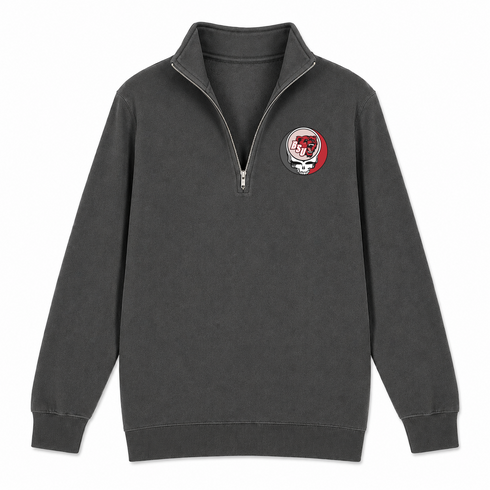 Bridgewater State University - Premium Grateful Dead Quarter-Zip Pullover - Charcoal - 5