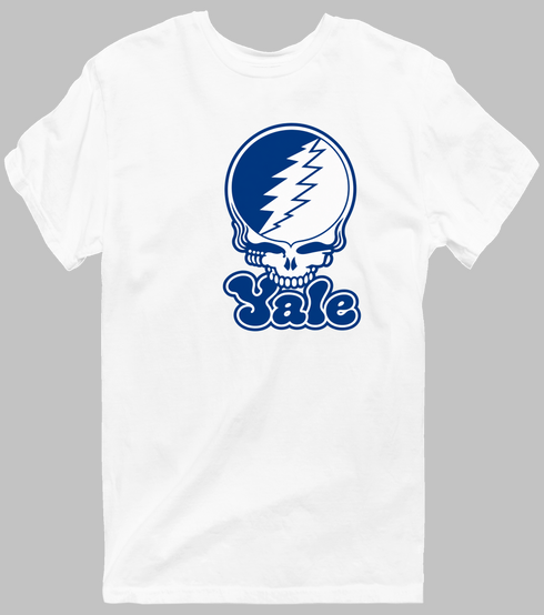 Yale Stealie Premium Unisex T-Shirt — Design: Yale University — White