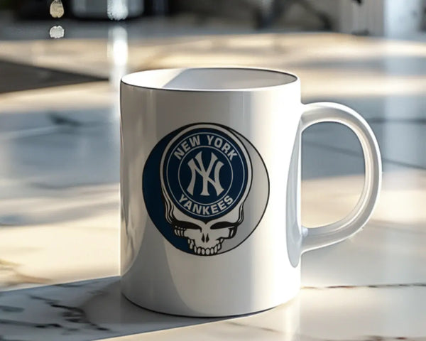 Grateful Dead - New York Yankees Stealie 15 Ounce Coffee Mug - StealieShop