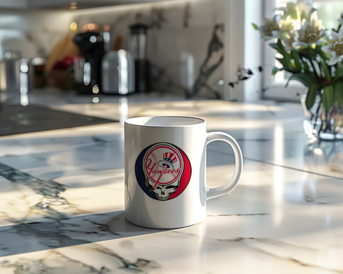 Grateful Dead - New York Yankees Classic Stealie 15 Ounce Coffee Mug - StealieShop