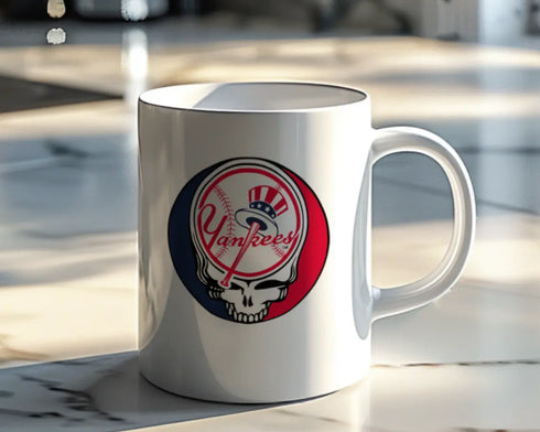 Grateful Dead - New York Yankees Classic Stealie 15 Ounce Coffee Mug - StealieShop