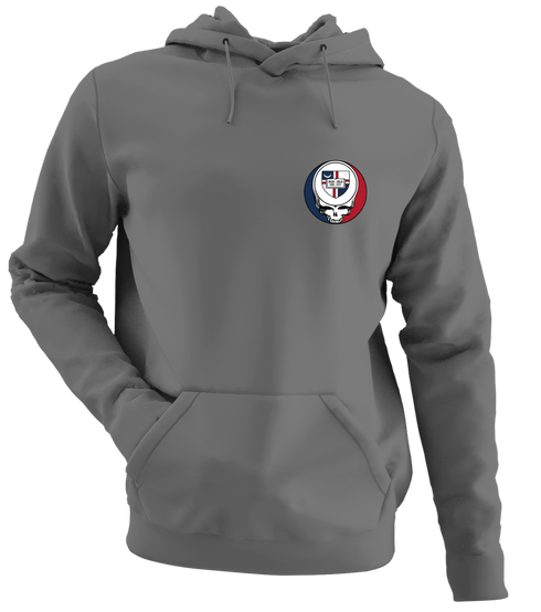 Catholic University - Premium Grateful Dead Left Chest Hoodie - Charcoal - 8