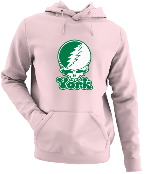 York Stealie Premium Unisex Hoodie — Design: York College — Light Pink