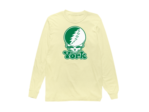 York Stealie Premium Unisex Long-Sleeve — Design: York College — Butter