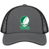 York Stealie Premium Unisex Trucker Cap — Design: York College — Charcoal/Black