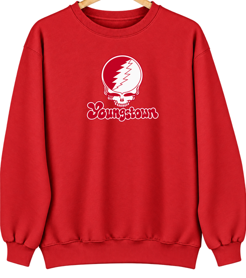 Youngstown Stealie Premium Unisex Crewneck — Design: Youngstown State University — Red