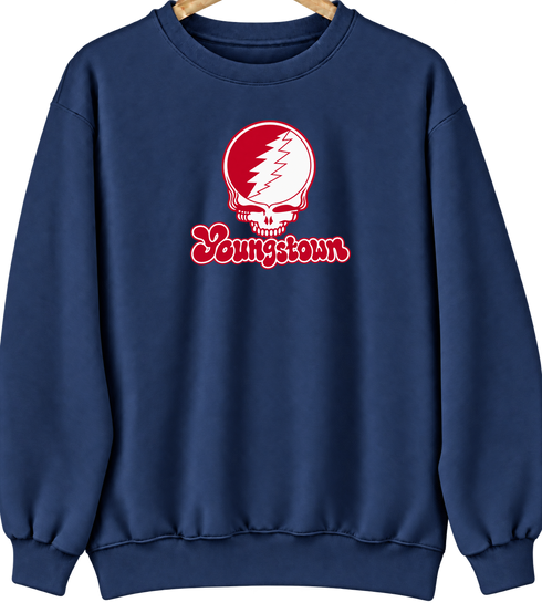 Youngstown Stealie Premium Unisex Crewneck — Design: Youngstown State University — Navy