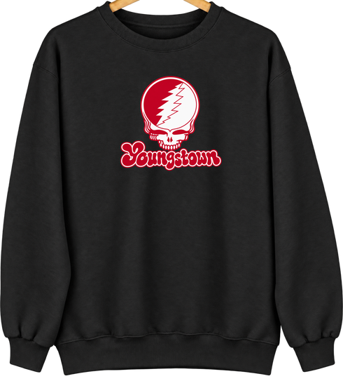 Youngstown Stealie Premium Unisex Crewneck — Design: Youngstown State University — Black