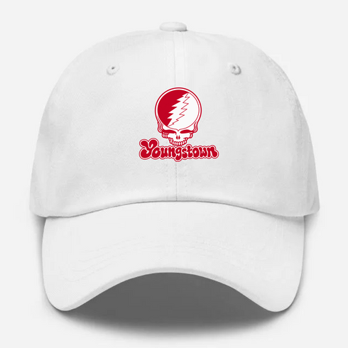 Youngstown Stealie Premium Unisex Dad Hat — Design: Youngstown State University — White