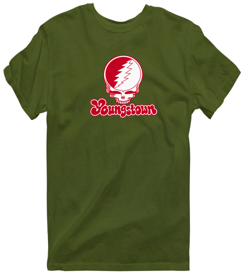 Youngstown Stealie Premium Unisex T-Shirt — Design: Youngstown State University — Military Green
